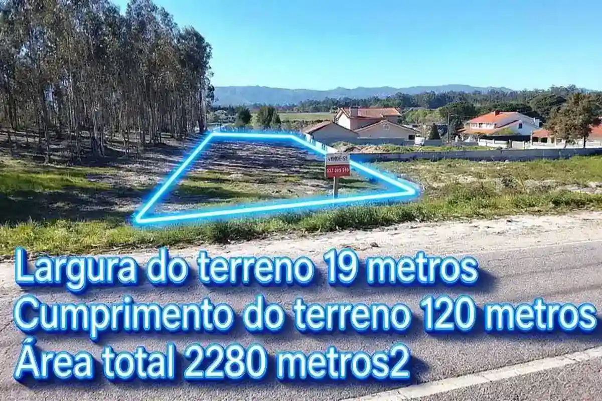 Paisagem envolvente ao Terreno 1 em Tondela, com vista para a Serra do Caramulo